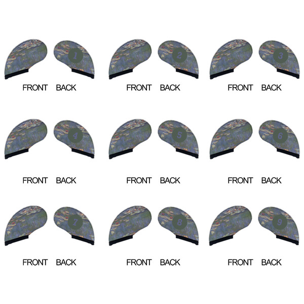 Water Lilies by Claude Monet Golf Club Covers - APPROVAL (set of 9)