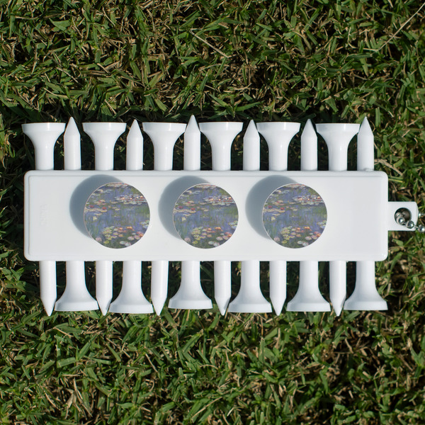 Water Lilies by Claude Monet Golf Tees & Ball Markers Set - Back