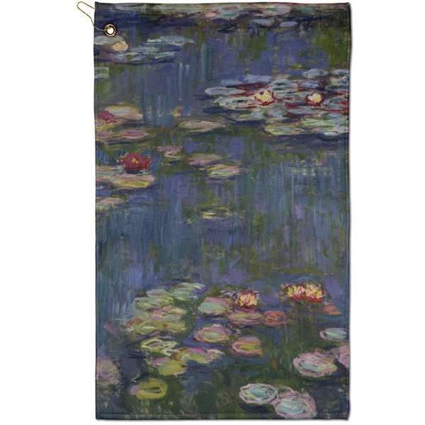 Custom Water Lilies by Claude Monet Golf Towel - Poly-Cotton Blend - Small