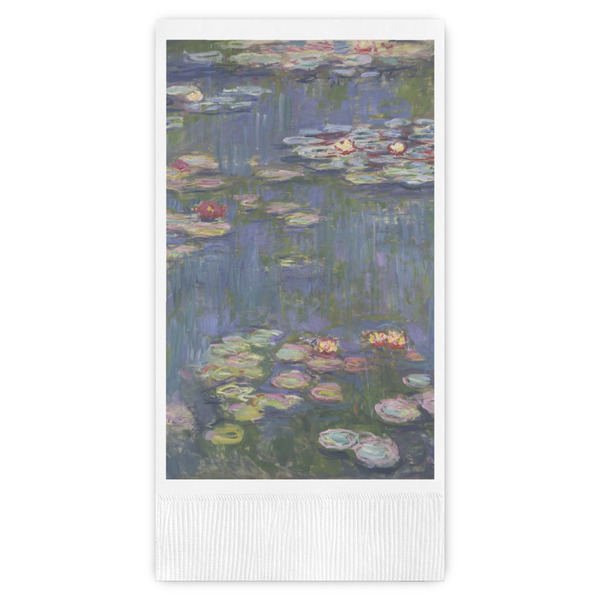 Custom Water Lilies by Claude Monet Guest Napkins - Full Color - Embossed Edge