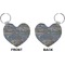 Water Lilies by Claude Monet Heart Keychain (Front + Back)