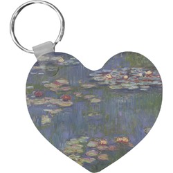 Water Lilies by Claude Monet Heart Plastic Keychain