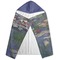 Water Lilies by Claude Monet Hooded Towel - Folded