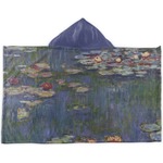 Water Lilies by Claude Monet Kids Hooded Towel