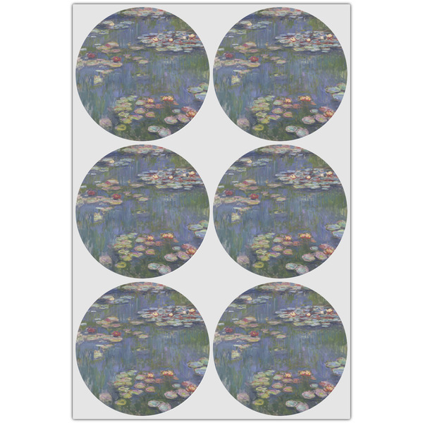 Water Lilies by Claude Monet Icing Circle - Large - Set of 6