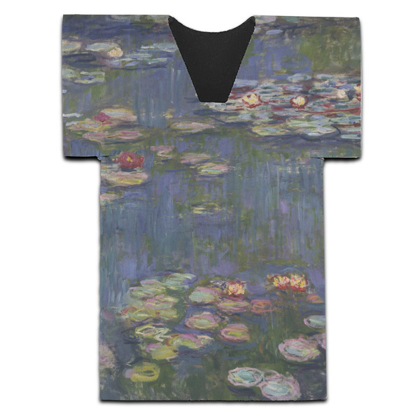 Water Lilies by Claude Monet Jersey Bottle Cooler - Set of 4 - FRONT (flat)