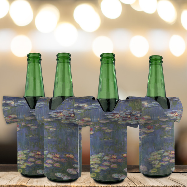 Water Lilies by Claude Monet Jersey Bottle Cooler - Set of 4 - LIFESTYLE