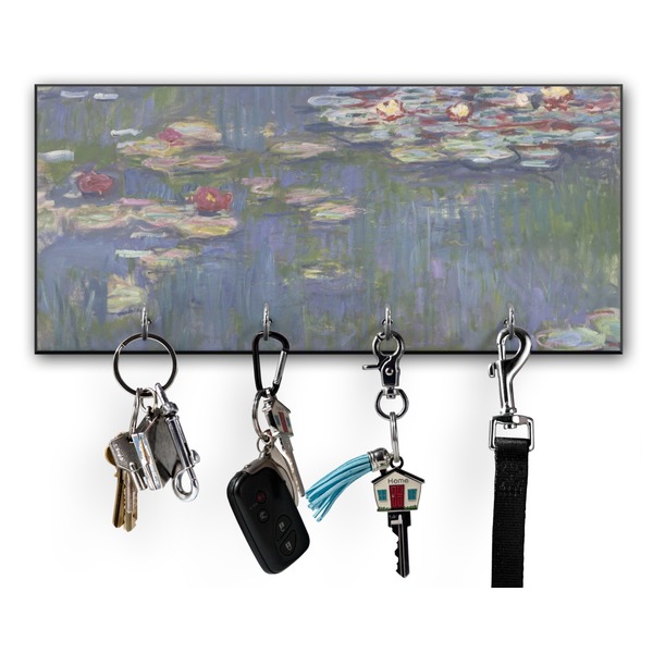 Custom Water Lilies by Claude Monet Key Hanger w/ 4 Hooks