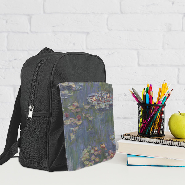 Water Lilies by Claude Monet Kid's Backpack - Lifestyle