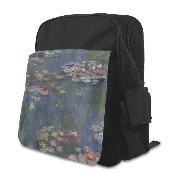 Custom Water Lilies by Claude Monet Preschool Backpack