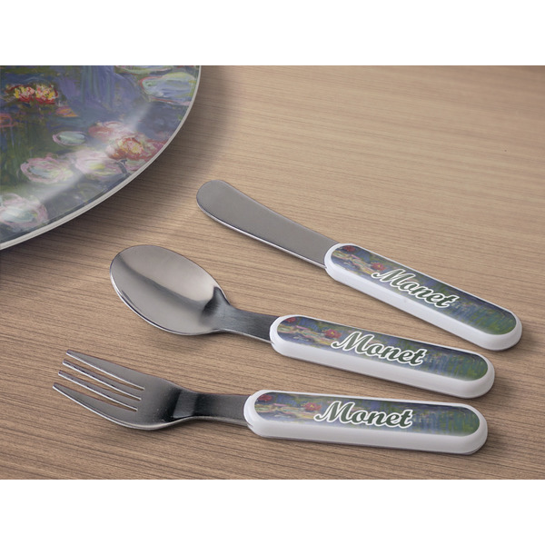Water Lilies by Claude Monet Kids Flatware w/ Plate
