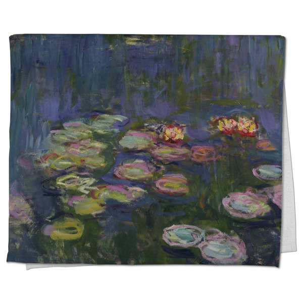 Custom Water Lilies by Claude Monet Kitchen Towel - Poly Cotton