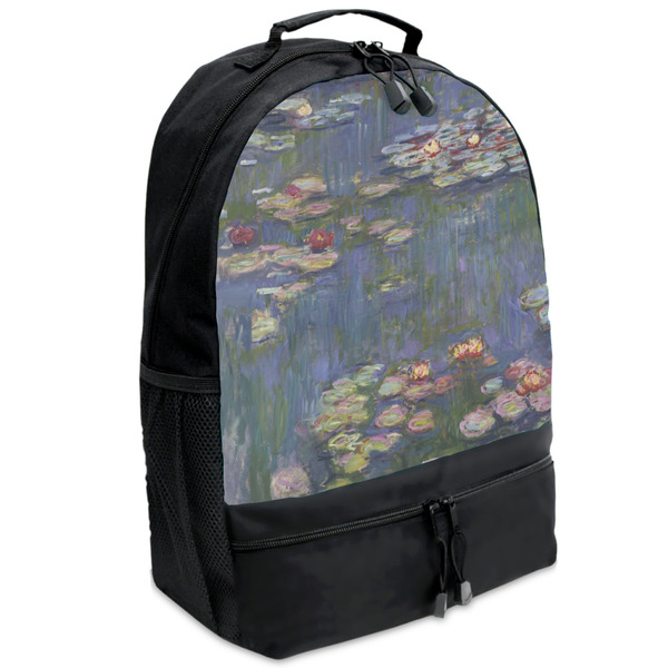 Custom Water Lilies by Claude Monet Backpacks - Black
