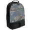 Water Lilies by Claude Monet Large Backpack - Black - Angled View