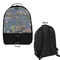 Water Lilies by Claude Monet Large Backpack - Black - Front & Back View