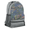 Water Lilies by Claude Monet Large Backpack - Gray - Angled View