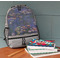 Water Lilies by Claude Monet Large Backpack - Gray - On Desk