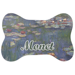 Water Lilies by Claude Monet Bone Shaped Dog Food Mat (Large)