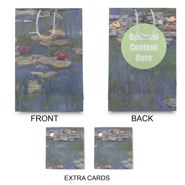 Water Lilies by Claude Monet Large Gift Bag - Approval