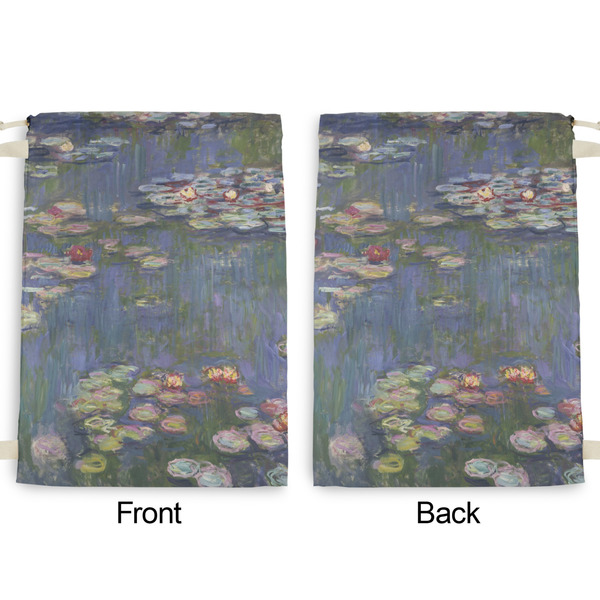 Water Lilies by Claude Monet Large Laundry Bag - Front & Back View