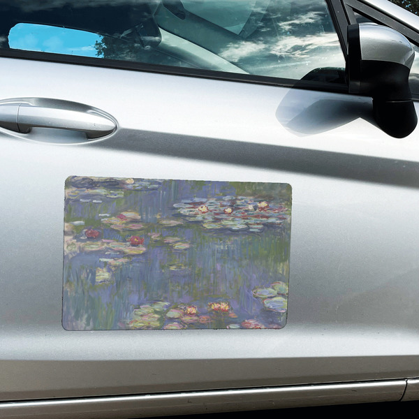 Water Lilies by Claude Monet Large Rectangle Car Magnets- In Context