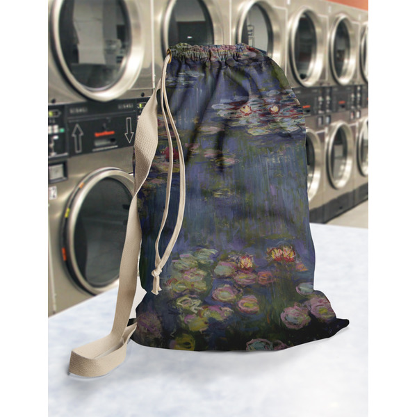 Water Lilies by Claude Monet Laundry Bag in Laundromat