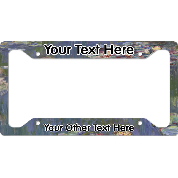 Custom Water Lilies by Claude Monet License Plate Frame