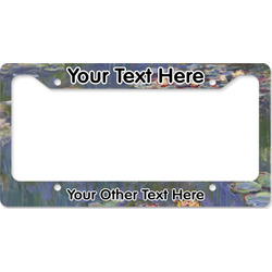 Water Lilies by Claude Monet License Plate Frame - Style B
