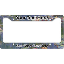 Water Lilies by Claude Monet License Plate Frame - Style B