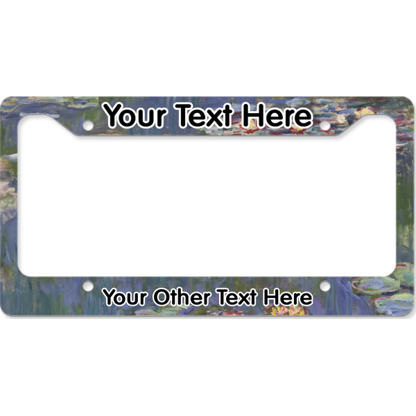 Custom Water Lilies by Claude Monet License Plate Frame - Style B