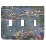 Water Lilies by Claude Monet Light Switch Cover (3 Toggle Plate)