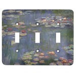 Water Lilies by Claude Monet Light Switch Cover (3 Toggle Plate)