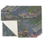 Water Lilies by Claude Monet Single-Sided Linen Placemat - Set of 4