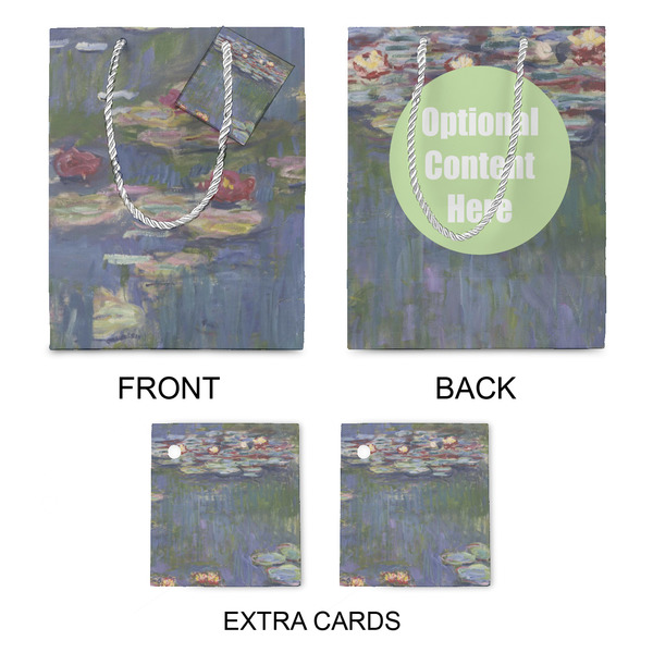 Water Lilies by Claude Monet Medium Gift Bag - Approval
