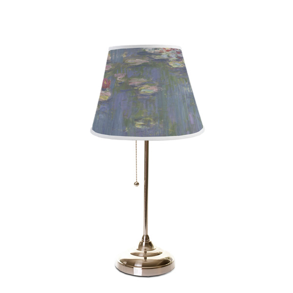 Water Lilies by Claude Monet Poly Film Empire Lampshade - On Stand