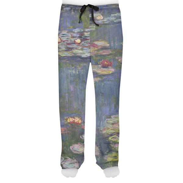 Water Lilies by Claude Monet Men's Pjs Front - on model