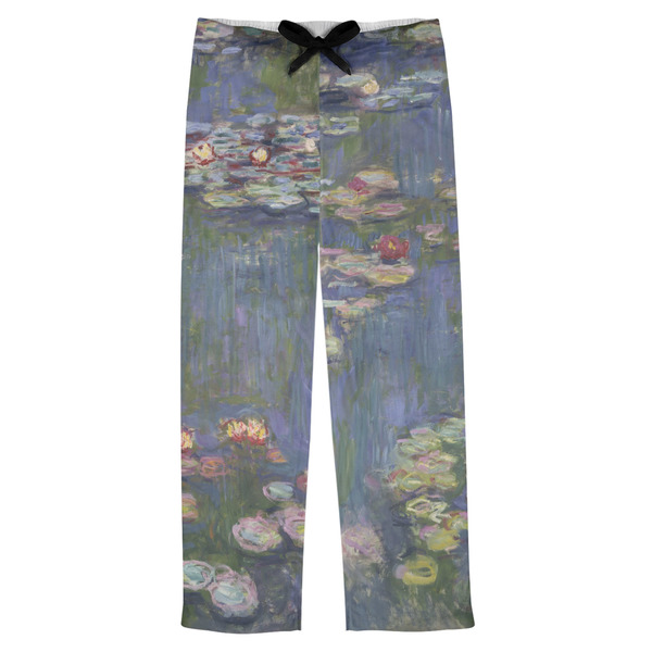 Custom Water Lilies by Claude Monet Mens Pajama Pants - 2XL