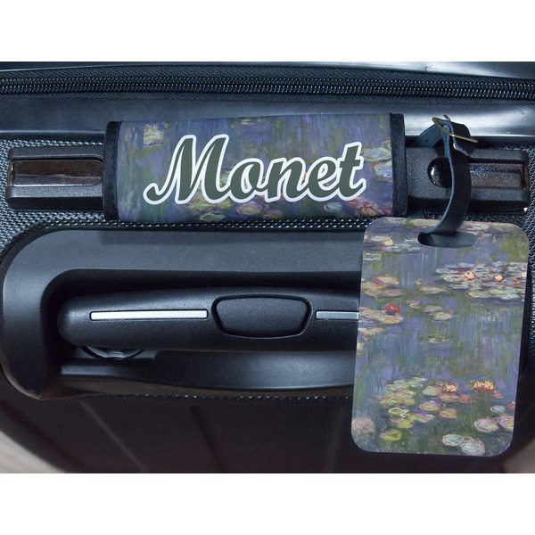 Water Lilies by Claude Monet Metal Luggage Tag & Handle Wrap - In Context