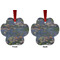Water Lilies by Claude Monet Metal Paw Ornament - Front and Back