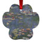 Water Lilies by Claude Monet Metal Paw Ornament - Front