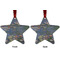 Water Lilies by Claude Monet Metal Star Ornament - Front and Back