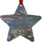 Water Lilies by Claude Monet Metal Star Ornament - Front