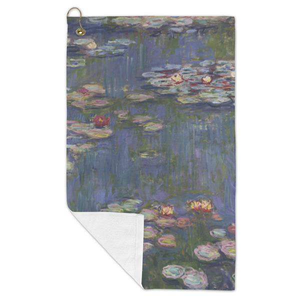 Water Lilies by Claude Monet Microfiber Golf Towels - FOLD