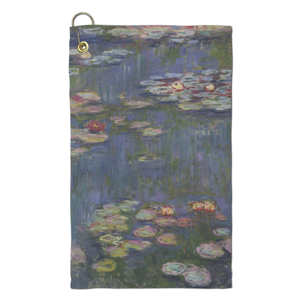 Custom Water Lilies by Claude Monet Microfiber Golf Towel - Small