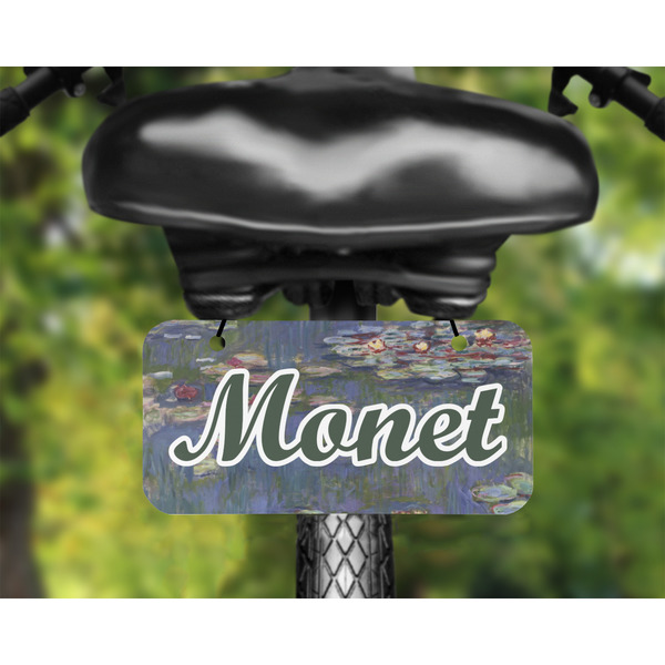 Water Lilies by Claude Monet Mini License Plate on Bicycle - LIFESTYLE Two holes