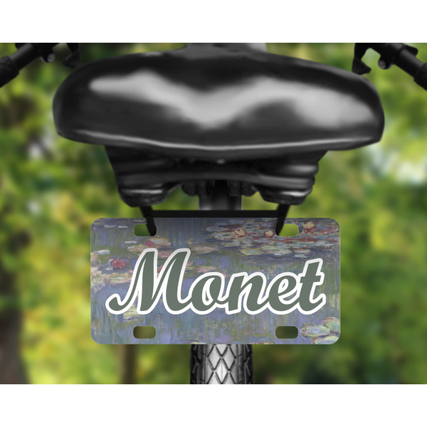Water Lilies by Claude Monet Mini License Plate on Bicycle
