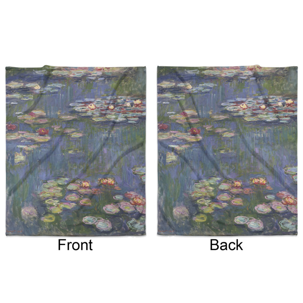 Water Lilies by Claude Monet Minky Blanket - 50"x60" - Double Sided - Front & Back