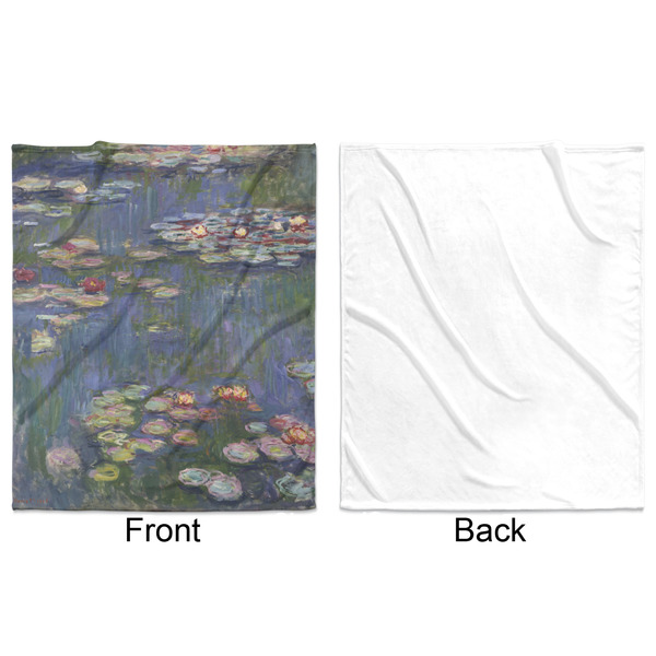 Water Lilies by Claude Monet Minky Blanket - 50"x60" - Single Sided - Front & Back