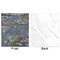 Water Lilies by Claude Monet Minky Blanket - 50"x60" - Single Sided - Front & Back