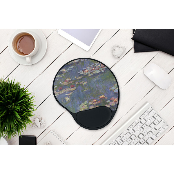 Water Lilies by Claude Monet Mouse Pad with Wrist Rest - LIFESYTLE 1
